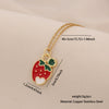 Cute Cherry Strawberry Pendant Necklace For Women Copper And Stainless Steel Fruit Shape Dripping Oil Process O Word Chain
