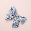 Cute Children’s Cotton Fabric Bow Hair Clip Handmade Plaid Printed Pointed Word Barrette Princess Hairpin