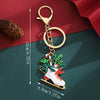 Cute Christmas Shoe And Sleigh Zinc Alloy Keychain Pendant Holiday Gift Ornament Decoration