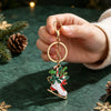 Cute Christmas Shoe And Sleigh Zinc Alloy Keychain Pendant Holiday Gift Ornament Decoration