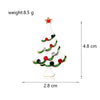 Cute Christmas Tree Alloy Inlay Rhinestones Unisex Brooches