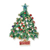 Cute Christmas Tree Brooch Zinc Alloy Oil Painted Diamond Encrusted Holiday Pin For Suit Jackets Festive Decorative Accessory