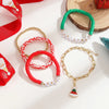 Cute Christmas Tree Letter Resin Christmas Women's Bracelets