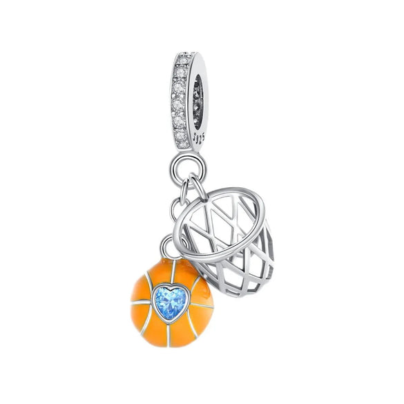 Cute Classic Style Basketball Football Copper Plating Inlay Zircon Jewelry Accessories