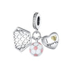 Cute Classic Style Basketball Football Copper Plating Inlay Zircon Jewelry Accessories
