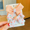 Cute Cloth Bow Hair Clip For Girls Baby Bangs Side Hairpin Soft Bow Headdress Accessory