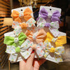 Cute Cloth Bow Hair Clip For Girls Baby Bangs Side Hairpin Soft Bow Headdress Accessory