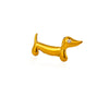 Cute Dachshund Animal Brooch For Women Geometric Stainless Steel Design With 18K Gold Plated Finish Elegant Fashion Jewelry Accessory