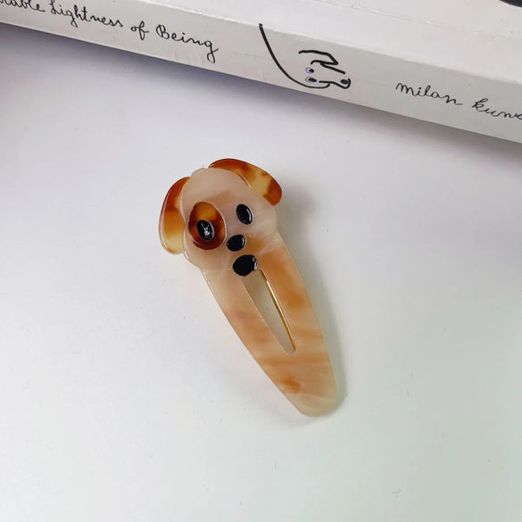 Cute Dog Acetic Acid Sheets Handmade Hair Clip