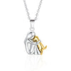 Cute Dog Alloy Irregular Vacuum Vapor Plating Black Gold Plated Women'S Pendant Necklace