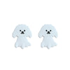 Cute Dog Alloy Stoving Varnish Ear Studs