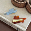 Cute Dog Duckbill Hairpin Made Of Acetic Acid With Diamond Set For Women High End Sense Cartoon All Match Hair Accessories