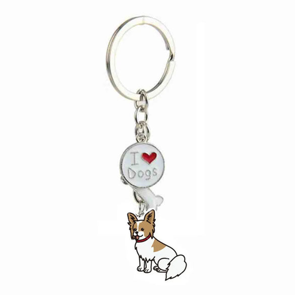 Cute Dog Metal Unisex Bag Pendant Keychain