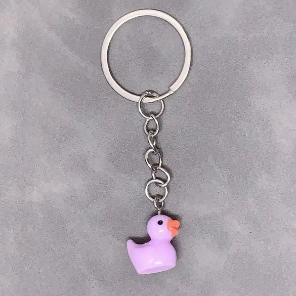 Cute Duck Resin Unisex Bag Pendant Keychain