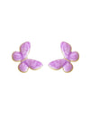 Cute Enamel Butterfly Earrings For Women Stainless Steel Animal Shaped Drip Oil Earrings With Light Luxury Style
