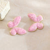 Cute Enamel Butterfly Earrings For Women Stainless Steel Animal Shaped Drip Oil Earrings With Light Luxury Style
