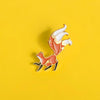 Cute Fox Alloy Enamel Stoving Varnish Unisex Brooches