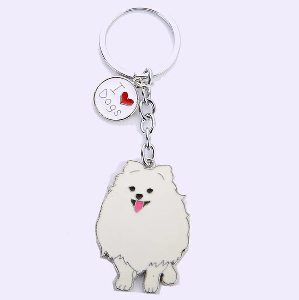 Cute Funny Dog Metal Unisex Keychain