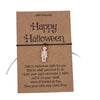 Cute Funny Halloween Pattern Pumpkin Skull Alloy Rope Wholesale Drawstring Bracelets