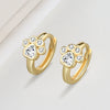 Cute Geometric Cat Claw Footprint Earrings For Women In 925 Sterling Silver With Zircon Inlay Electroplated Ear Buckle Design