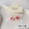 Cute Heart Shape Flower Plastic Resin Stoving Varnish Hair Claws 2 Pieces