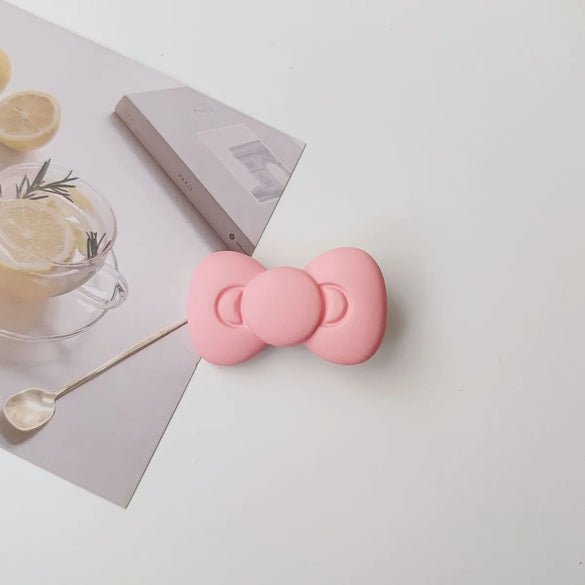 Cute Heart Shape Flower Plastic Resin Stoving Varnish Hair Claws 2 Pieces