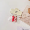 Cute Heart Shape Flower Plastic Resin Stoving Varnish Hair Claws 2 Pieces
