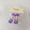 Cute Heart Shape Flower Plastic Resin Stoving Varnish Hair Claws 2 Pieces