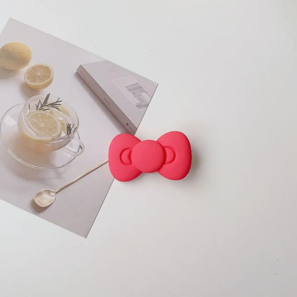 Cute Heart Shape Flower Plastic Resin Stoving Varnish Hair Claws 2 Pieces