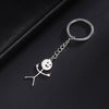 Cute Human Stainless Steel Unisex Bag Pendant Keychain