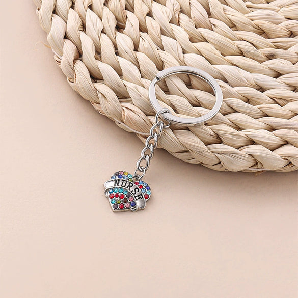 Cute Love Water Drop Bell Resin Keychain Pendant Cartoon Plastic Key Ornament With Semihandcrafted Design