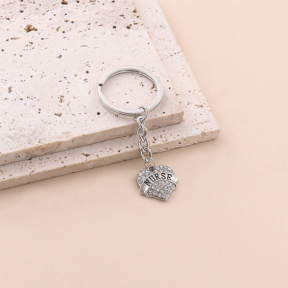 Cute Love Water Drop Bell Resin Keychain Pendant Cartoon Plastic Key Ornament With Semihandcrafted Design