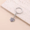 Cute Love Water Drop Bell Resin Keychain Pendant Cartoon Plastic Key Ornament With Semihandcrafted Design