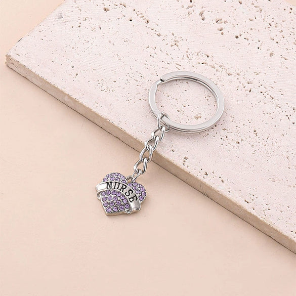 Cute Love Water Drop Bell Resin Keychain Pendant Cartoon Plastic Key Ornament With Semihandcrafted Design