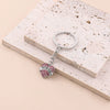 Cute Love Water Drop Bell Resin Keychain Pendant Cartoon Plastic Key Ornament With Semihandcrafted Design