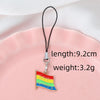 Cute Luxurious Shiny National Flag Letter Flag Alloy Patchwork Keychain