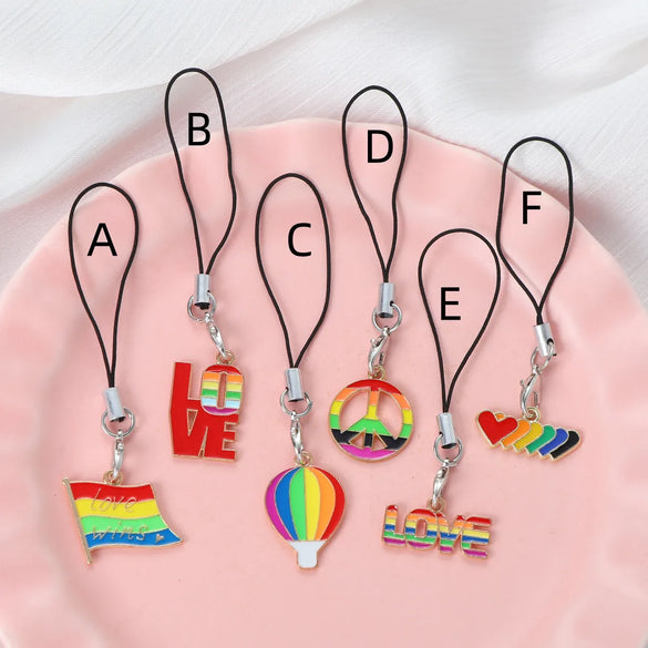 Cute Luxurious Shiny National Flag Letter Flag Alloy Patchwork Keychain