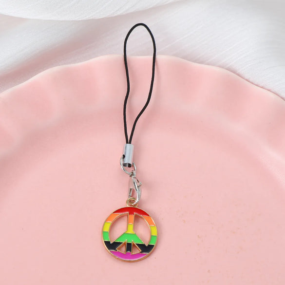 Cute Luxurious Shiny National Flag Letter Flag Alloy Patchwork Keychain