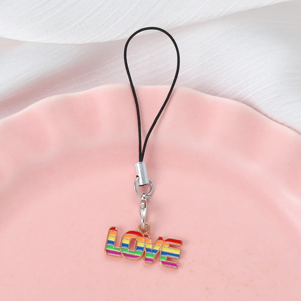 Cute Luxurious Shiny National Flag Letter Flag Alloy Patchwork Keychain