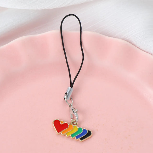 Cute Luxurious Shiny National Flag Letter Flag Alloy Patchwork Keychain