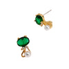 Cute Mini Cat Earrings With Diamond Accent Copper Animal Zodiac Jewelry With 925 Silver Ear Needles For Women