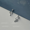 Cute Mini Two Ears Small Ling Pike Earrings For Women With 925 Silver Needles Copper Material Animal Pattern Electroplating Design