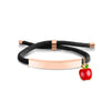 Cute Modern Style Customization Laser Engraving Apple 201 Stainless Steel Rope Cord String String Bracelets Wholesale