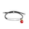 Cute Modern Style Customization Laser Engraving Apple 201 Stainless Steel Rope Cord String String Bracelets Wholesale
