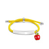 Cute Modern Style Customization Laser Engraving Apple 201 Stainless Steel Rope Cord String String Bracelets Wholesale