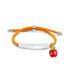 Cute Modern Style Customization Laser Engraving Apple 201 Stainless Steel Rope Cord String String Bracelets Wholesale