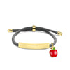 Cute Modern Style Customization Laser Engraving Apple 201 Stainless Steel Rope Cord String String Bracelets Wholesale