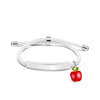 Cute Modern Style Customization Laser Engraving Apple 201 Stainless Steel Rope Cord String String Bracelets Wholesale