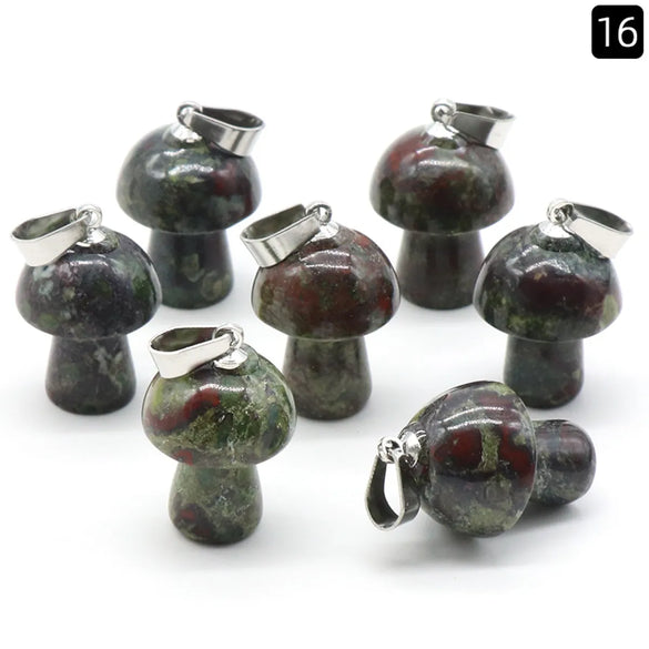 Cute Mushroom Natural Stone Polishing Jewelry Accessories 1 Piece