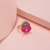 Cute Open Butterfly Ring For Children And Women Adjustable Fun Cartoon Jewelry Alloy Dripping Oil